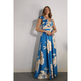 Load image into Gallery viewer, Blue Magnolia Ruffle Maxi Dress
