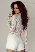 Load image into Gallery viewer, On Trend Pink Floral Mesh Blouse
