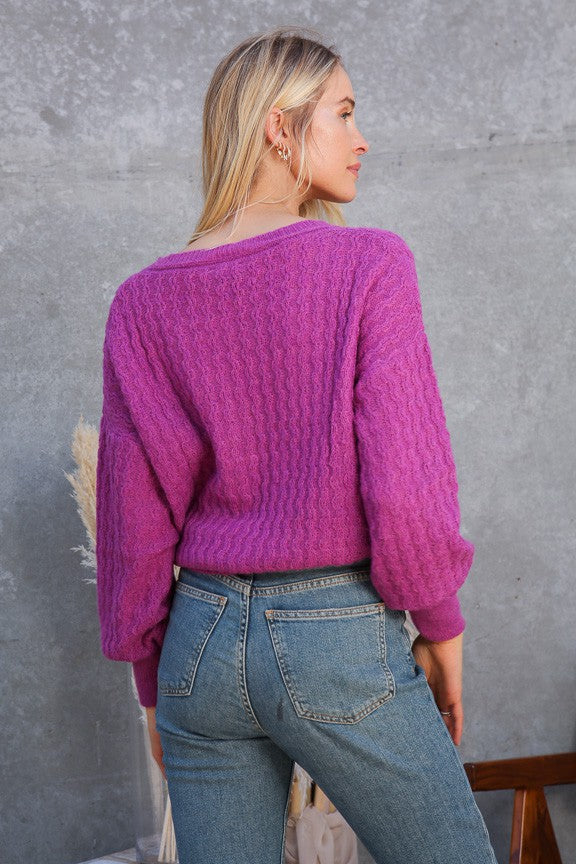 Making Waves Cable Knit Sweater