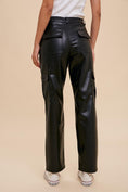 Load image into Gallery viewer, Make an Effort Cargo Vegan Leather Pants
