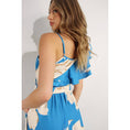 Load image into Gallery viewer, Blue Magnolia Ruffle Maxi Dress