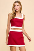 Load image into Gallery viewer, White Border Detail Cropped Tank Top