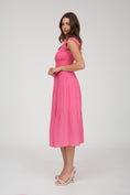 Load image into Gallery viewer, Pretty in Pink Smocked Midi Dress