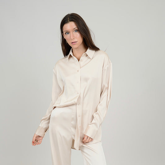 RD Style | Chic in Satin Blouse