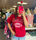 Load image into Gallery viewer, Arkansas Razorbacks Wonka Football Cardinal Thrifted Tee