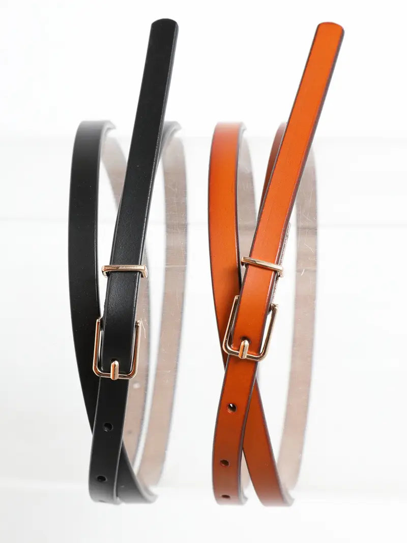 Shape leather belt