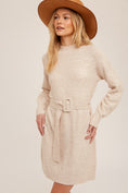 Load image into Gallery viewer, Wishful Dreamer Belted Sweater Dress
