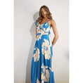 Load image into Gallery viewer, Blue Magnolia Ruffle Maxi Dress