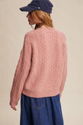 Load image into Gallery viewer, Cozy Creation Cable Knit V-Neck Sweater