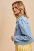 Load image into Gallery viewer, Darling Delight Cropped Denim Jacket