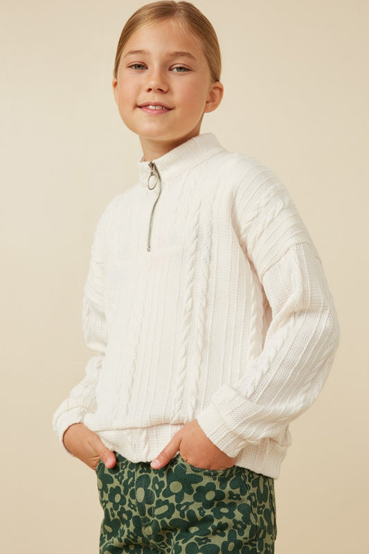 Kids | Just Call Me Cozy Cable Knit Sweater