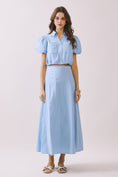 Load image into Gallery viewer, Contrast Topstitching Detail Maxi Skirt