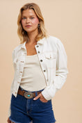 Load image into Gallery viewer, Darling Delight Cropped Denim Jacket