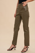 Load image into Gallery viewer, Autumn Invitation Straight Leg Vegan Leather Pants