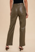 Load image into Gallery viewer, Autumn Invitation Straight Leg Vegan Leather Pants