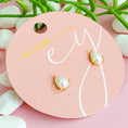 Load image into Gallery viewer, So Classy Teardrop Pearl Stud Earrings