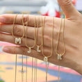 Load image into Gallery viewer, Mini Sparkles Rhinestone Gold Initial Letter Necklace