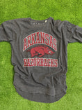 Load image into Gallery viewer, Arkansas razorback top, razorback gray top, Arkansas razorback tshirt for women, Arkansas Razorback top for women, razorback shirt for women, razorback store near me, shopping near me, Fayetteville ar boutique, arkansas razorback store