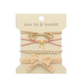 Load image into Gallery viewer, Beautiful in Bows Hair Tie & Bracelet Set | Natural