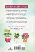Load image into Gallery viewer, Back cover of a Bible study journal with plant illustrations and text.