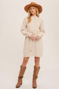Load image into Gallery viewer, Wishful Dreamer Belted Sweater Dress
