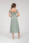 Load image into Gallery viewer, Flattering Pick Green Floral Midi Dress