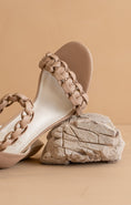 Load image into Gallery viewer, Oasis society sandals, oasis society heels, tan strappy heels, taupe heels, neutral heels, neutral strappy heels, dolce vita dupe heels, shopping near me Fayetteville ar