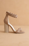 Load image into Gallery viewer, Oasis society sandals, oasis society heels, tan strappy heels, taupe heels, neutral heels, neutral strappy heels, dolce vita dupe heels, shopping near me Fayetteville ar