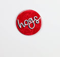 Load image into Gallery viewer, Red hog pin, razorback pin, red hog button, arkansas razorback buttons, Arkansas razorback pins, razorback store in Fayetteville ar, shopping near me, botuique near me