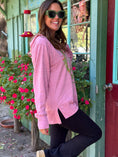 Load image into Gallery viewer, Peace on Earth Lightweight Pink Hoodie