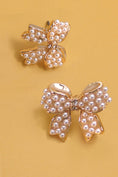 Load image into Gallery viewer, In My Bow Era Pearl Bow Earrings