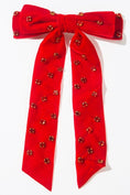 Load image into Gallery viewer, Add Some Sparkle Rhinestone Bow Hair Clips | Red