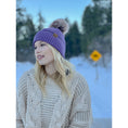 Load image into Gallery viewer, C. C Beanie | Ribbed Knit Beanie with Fur Pom - Violet