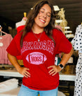Load image into Gallery viewer, Arkansas Razorbacks Wonka Football Cardinal Thrifted Tee