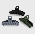 Load image into Gallery viewer, Kitsch | Recycled Plastic Black & Moss Chain Claw Clips 3pc Set