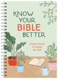 Load image into Gallery viewer, Journal cover with plants and text 'Know Your Bible Better' on a light green background