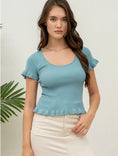 Load image into Gallery viewer, A Lil Flirty Frilled Hem Top
