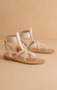 Load image into Gallery viewer, Pair of beige sandals with thin straps on a beige background, shoe store in Fayetteville ar, shopping in Fayetteville, sandals near me, sale sandals, cheap shoes near me, shoe store Fayetteville, ar