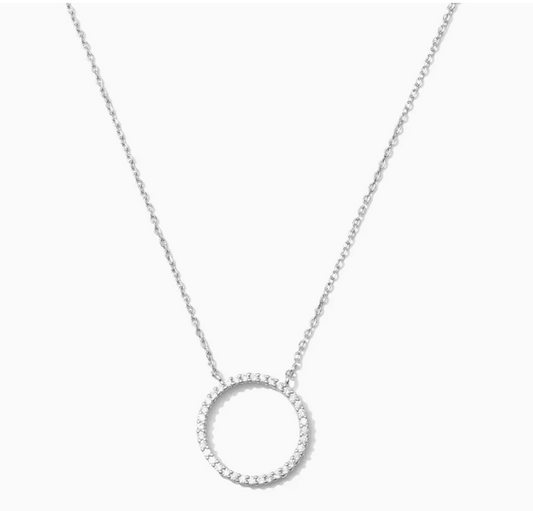 Round and Round Silver Necklace