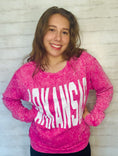 Load image into Gallery viewer, Arkansas sweatshirt, Arkansas top, Arkansas shirt, pink Arkansas sweatshirt, pink Arkansas top, razorback shirts for women, Fayetteville ar boutique store, shopping near me springdale ar, Arkansas Razorback Shopping