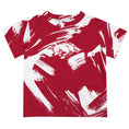 Load image into Gallery viewer, Red t-shirt with white abstract design and a pig logo on a white background, kids razorback shirt, kids razorback clothes, girls kids razorback, kids razorback nearby, toddler razorback shirt, Arkansas razorback youth apparel, shirts kids Razorback, Arkansas razorback baby girl clothes, Arkansas razorback baby boy clothes, stores in Fayetteville ar