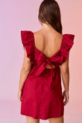Load image into Gallery viewer, Red mini dress, red razorback gameday dress, dresses near me, dress shop, red gameday dress-papermoon dress, papermoon clothing, shopping near me, Fayetteville ar boutiques, Fayetteville stores near me, razorback shoppe, razorback store near me