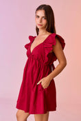 Load image into Gallery viewer, Red mini dress, red razorback gameday dress, dresses near me, dress shop, red gameday dress-papermoon dress, papermoon clothing, shopping near me, Fayetteville ar boutiques, Fayetteville stores near me, razorback shoppe, razorback store near me