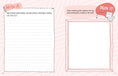 Load image into Gallery viewer, Two blank pages with text prompts for writing and drawing on a pink background.