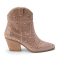 Load image into Gallery viewer, Women matisse boots champagne rhinestone bootie, matisse rhinestone boots, rhinestone ankle boots, rhinestone boots, shop rhinestone boots, matisse rhinestone boots, matisse boots, matisse boots rhinestone, matisse nashville rhinestone boots, rhinestone booties near me, rhinestone cowboy boots near me,