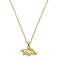 Load image into Gallery viewer, Arkansas Razorbacks 24K Gold Plated Hog Necklace