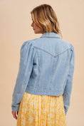 Load image into Gallery viewer, Darling Delight Cropped Denim Jacket
