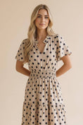 Load image into Gallery viewer, Polkadot Smocked Waist Tiered Maxi Dress