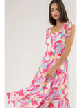 Load image into Gallery viewer, Ray of Sunshine Tiered Midi Dress
