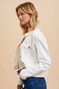 Load image into Gallery viewer, Darling Delight Cropped Denim Jacket
